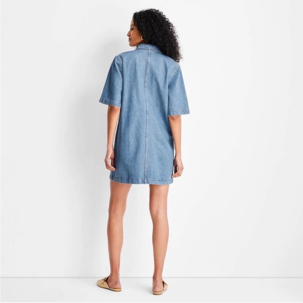 Denim Short Sleeve Shirt/Dress - Picture 6 of 6